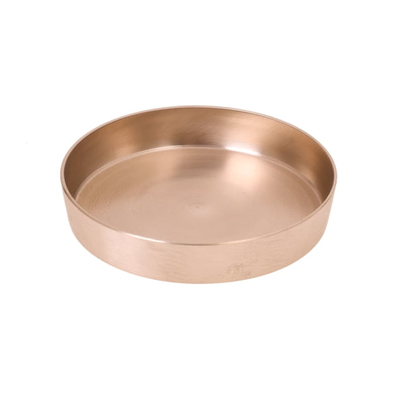 De Kulture Works Pure Bronze Kansa Plate Thali Sweet Dish (Matt) 4X0.5 (DH) Inche 150 Gm