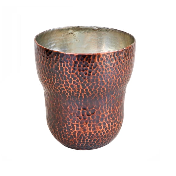 De Kulture Works 200 ML Brown Solid Print Handmade Copper Tumbler
