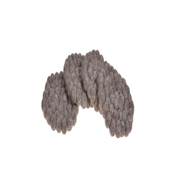 De Kulture Works Pure New Zealand Wool Absorbent Coasters Bottle Mats Set of 4 for Cup Mugs, 4" inch (D), Natural Grey