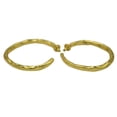 thumbnail image 1 of De Kulture Works Uneven Textured Big Hoop Flash Gold Plated Stud Earring, 1 of 1