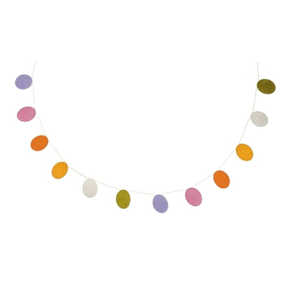 De Kulture Works Wool Felt Easter Egg Garland 48 Inch Decoration Banner