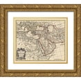 thumbnail image 1 of De L''isle 23x20 Gold Ornate Wood Framed with Double Matting Museum Art Print Titled - Turkey Arabia Persia - De Lisle 1721, 1 of 4