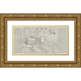 thumbnail image 1 of De L''isle 24x14 Gold Ornate Wood Framed with Double Matting Museum Art Print Titled - Eastern Europe Middle East - De Lisle 1731, 1 of 4