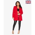 thumbnail image 1 of De La Creme Womens Wool Blend Hip Length Covert Coat, 1 of 6