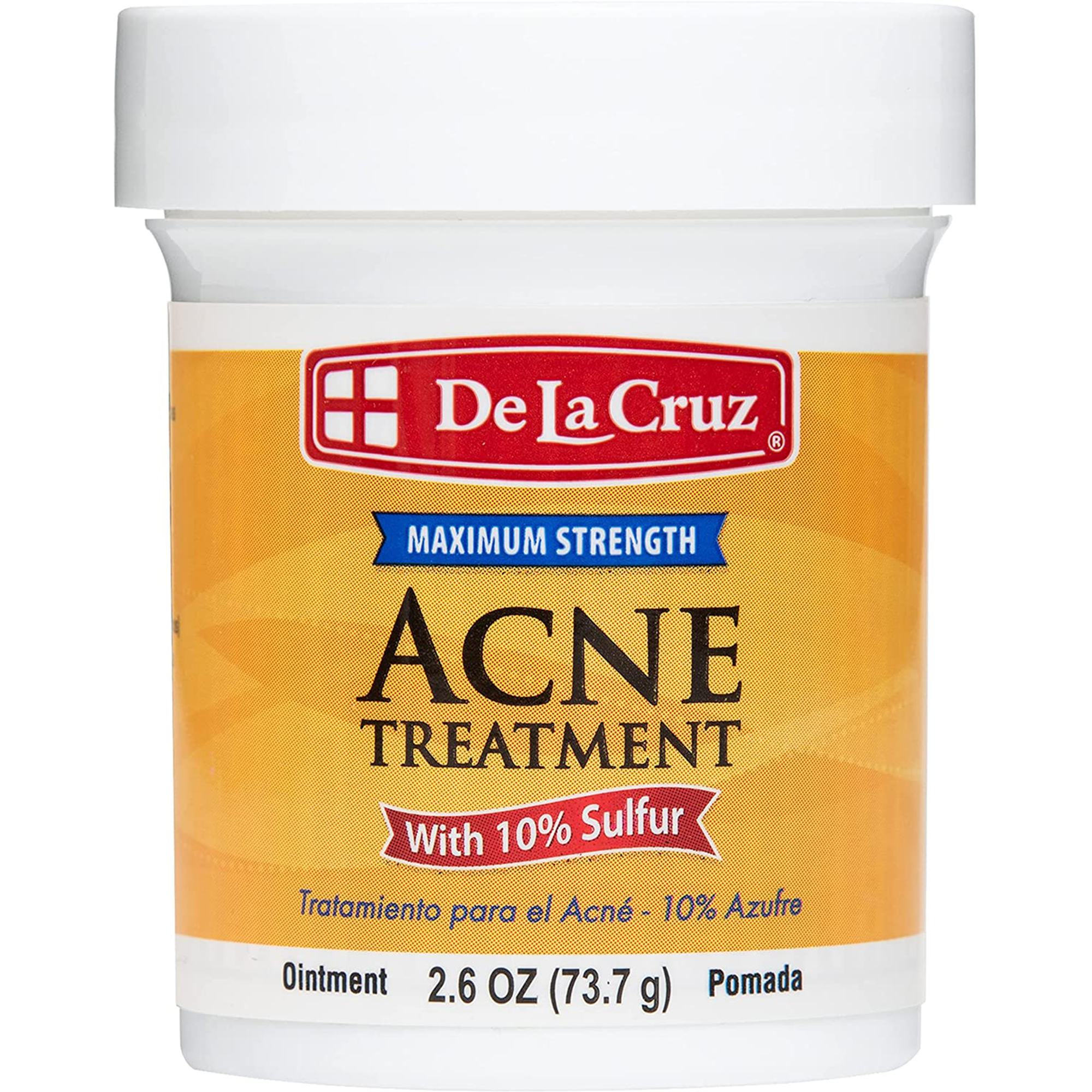 De La Cruz Acne Treatment with 10% Sulfur for Cystic Acne, Pimples Blackheads 2.6 Oz - image 1 of 9