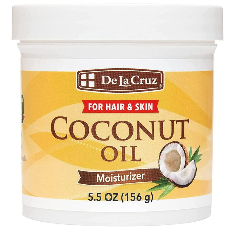 De La Cruz Coconut Oil for Hair and Dry Skin, Vegan Skincare, 5.5