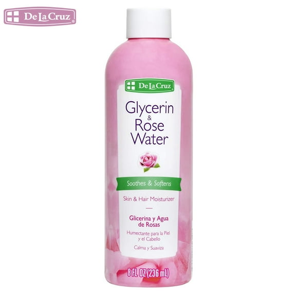 De La Cruz Glycerin Rosewater Skin & Hair Moisturizer, All Skin Types, 8 fl oz