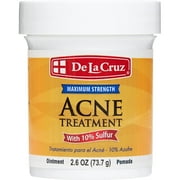 De La Cruz 10% Sulfur Acne Treatment, Clears Cystic Acne, Pimples, and Blackheads, 2.6 oz