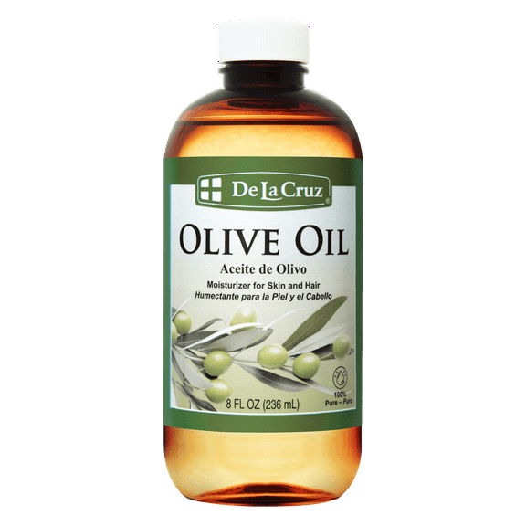 De La Cruz Olive Oil Vegan Skincare for Hair and Skin Hydration, 8 fl oz