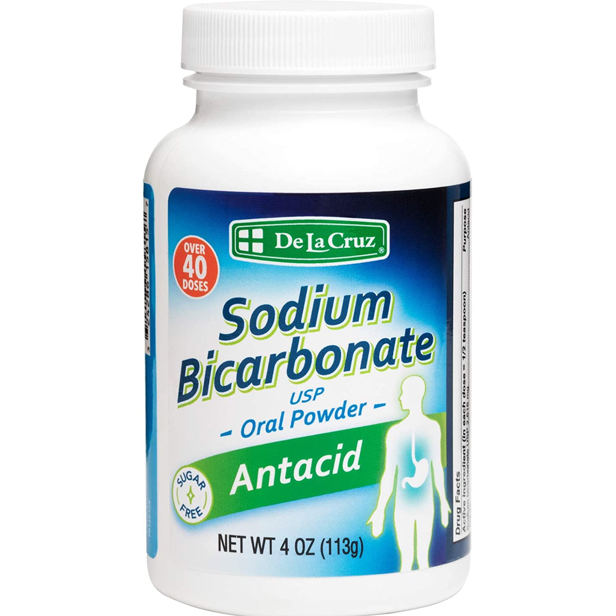 de La Cruz Sodium Bicarbonate Antacid Oral Powder, 4 oz