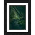 thumbnail image 1 of De La, Javier 17x24 Black Ornate Wood Framed with Double Matting Museum Art Print Titled - Entering Fangorn, 1 of 4