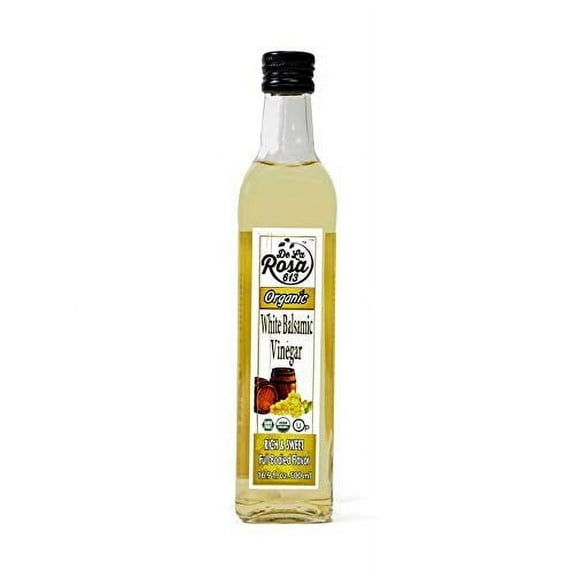 De La Rosa 613 Organic White Balsamic Vinegar, 16.9 oz, Glass Bottle, GMO-Free