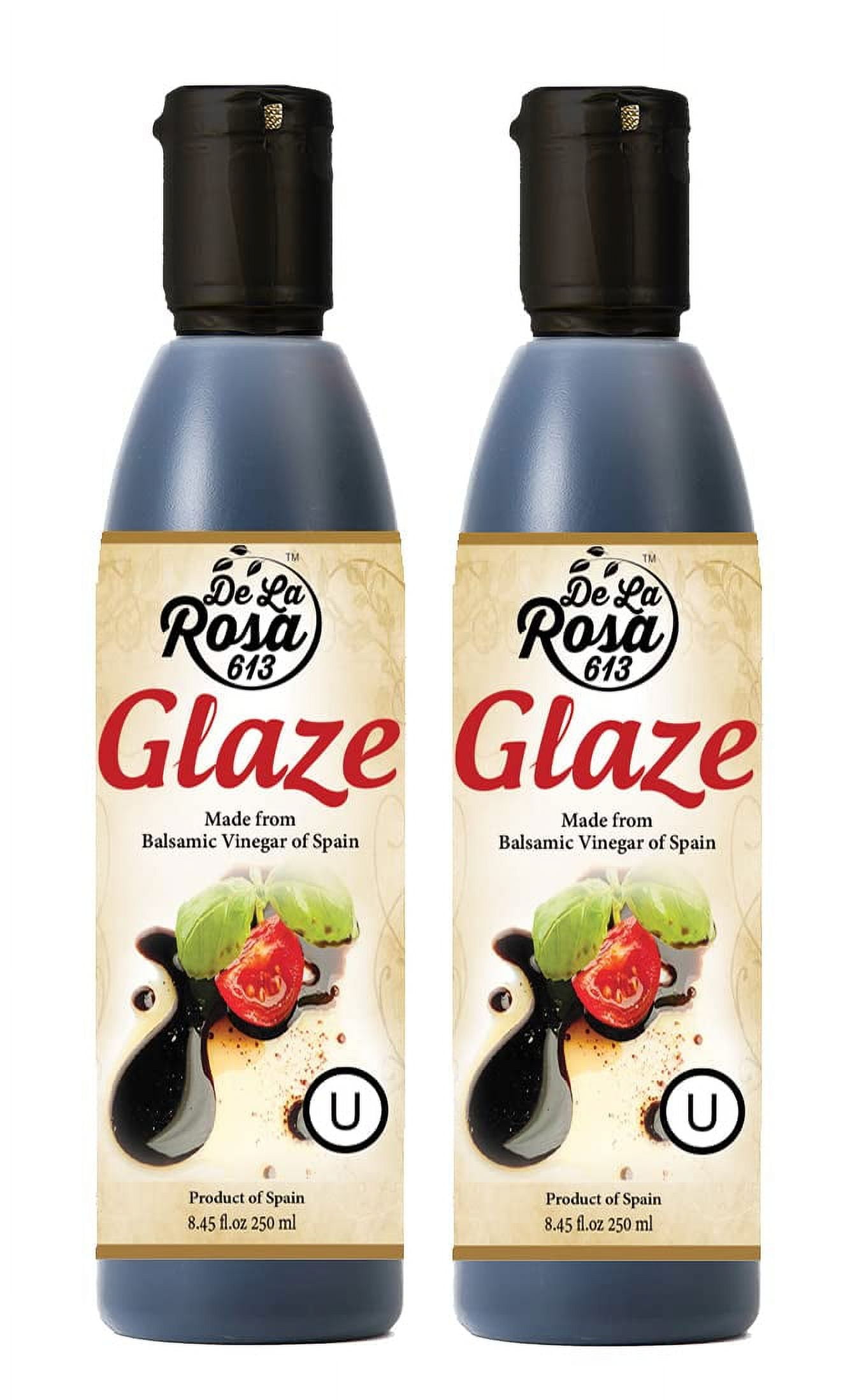 De La Rosa Balsamic Glaze, Vegan, Kosher, NonGMO & Gluten Free, Great for Salad Dressing