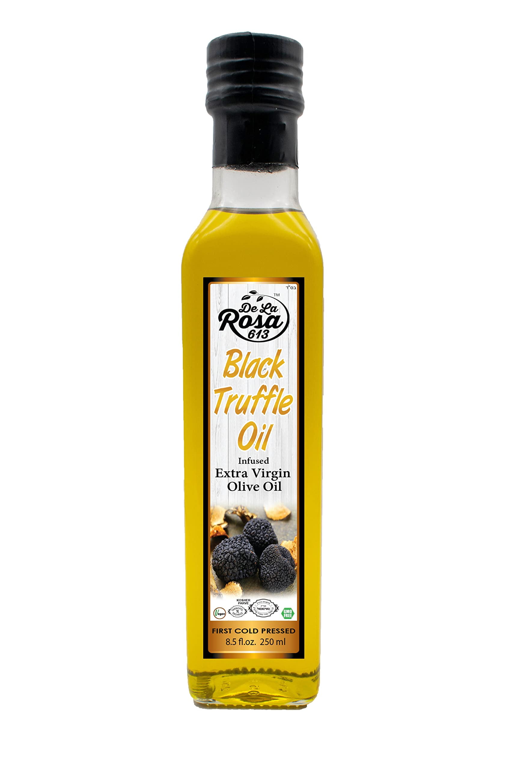 De La Rosa Black AIF4 Truffle Oil, First Cold Pressed, Vegan, Kosher