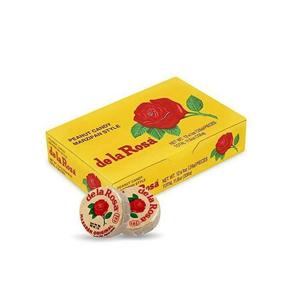 De la Rosa Mazapan, Marzipan De la Rosa, Mexican Original Candy (12 Ct) (Buy 2 Get 1 Free)