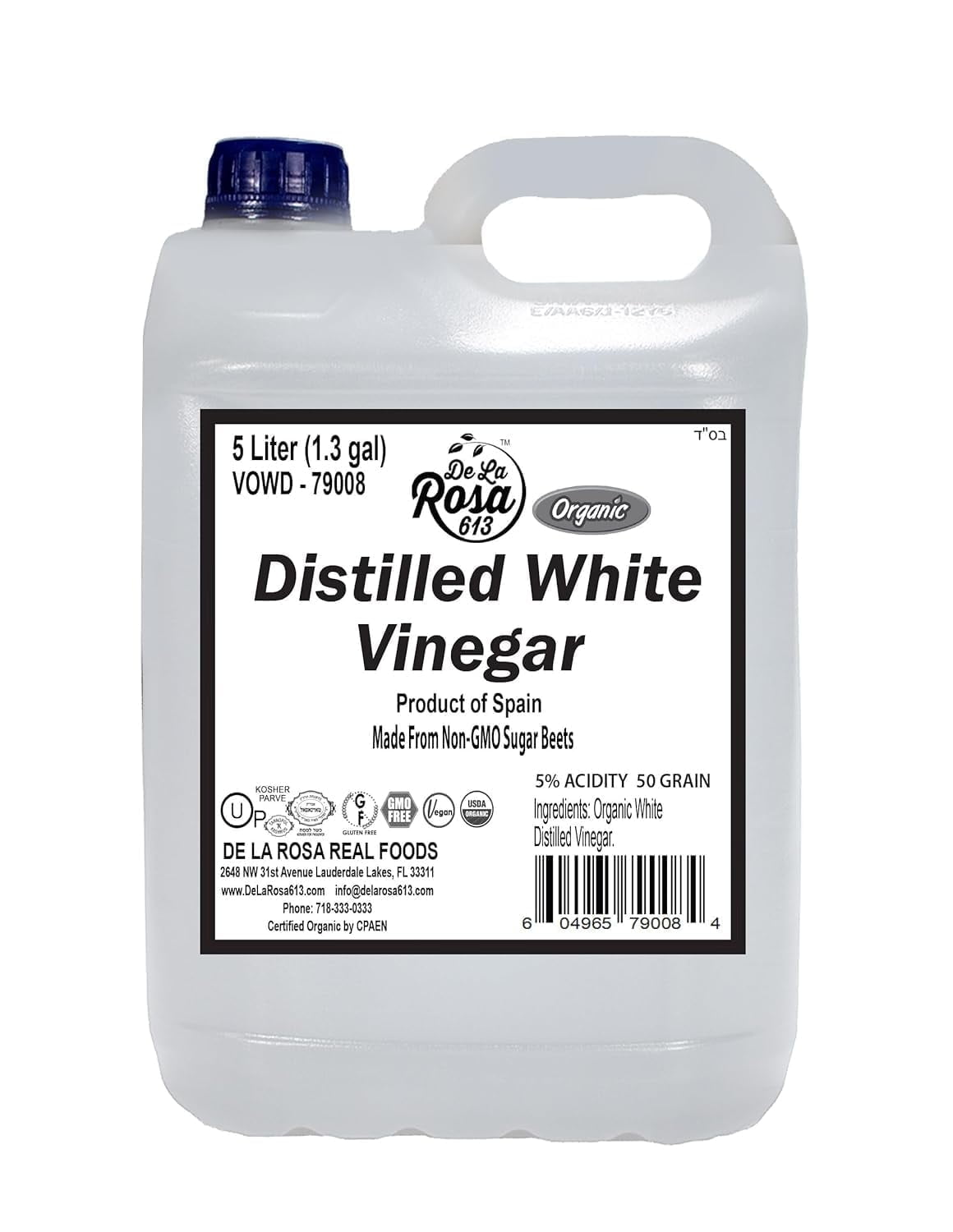 De La Rosa 613 Distilled White Vinegar 5 Liter