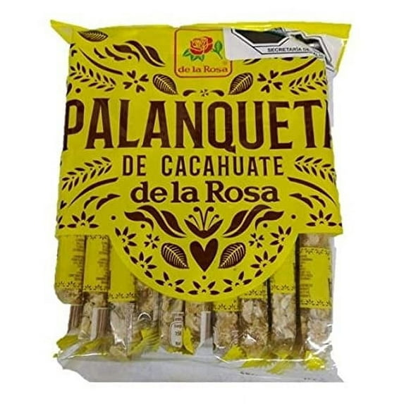 De La Rosa Peanut Candy Bar, Mexican Peanut Brittle 20 pack 30gr each bar