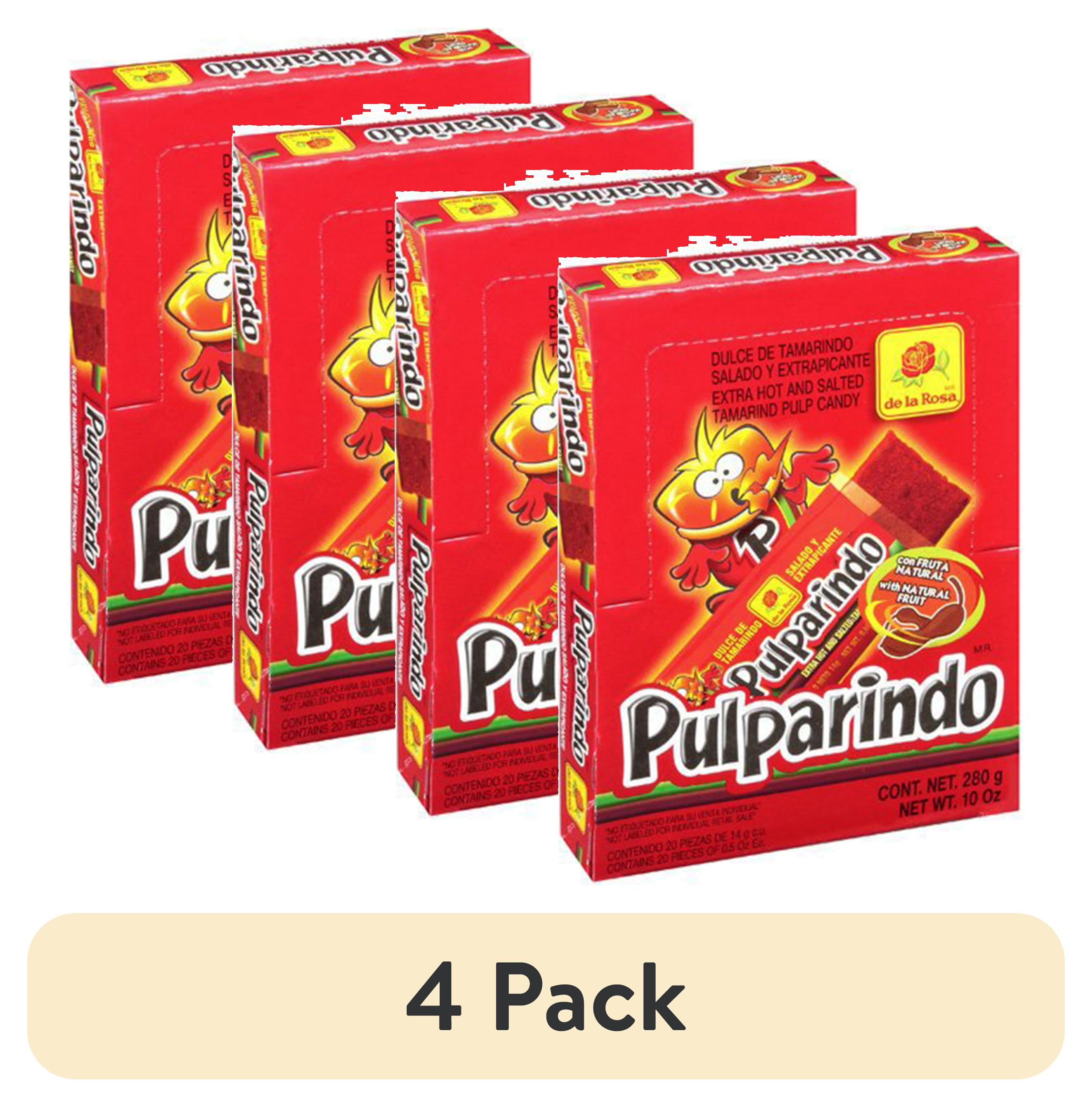 De La Rosa Pulparindo Tamarind Candy, Extra Hot and Salted Mexican Candy,  20 Count - Walmart.com