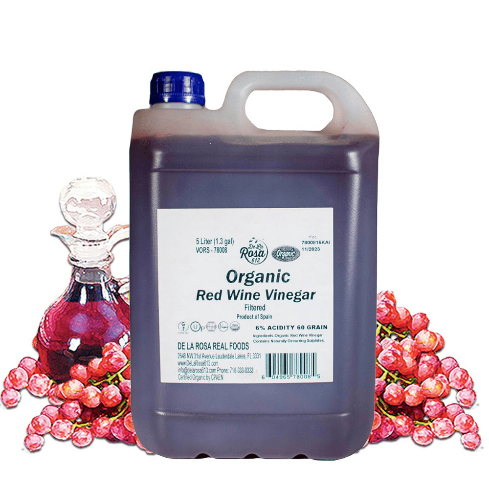 De La Rosa Red Wine Vinegar, Filtered, Kosher for Passover, NonGMO