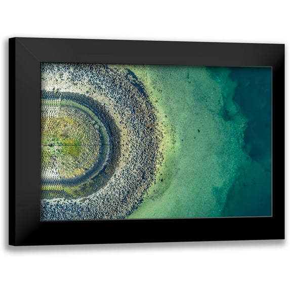 De Laat, Bernardine 14x11 Black Modern Framed Museum Art Print Titled - At The End Of The Pier