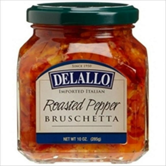 De Lallo Pepper Roasted Bruschetta 10 Oz -Pack of 6