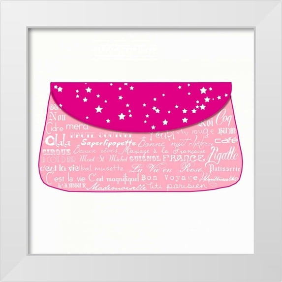 De Lauzun, Marion 20x20 White Modern Wood Framed Museum Art Print Titled - Pink Paris Purse