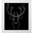 thumbnail image 1 of De Lauzun, Marion  26x29 White Modern Wood Framed Museum Art Print Titled - French Stag Black, 1 of 4