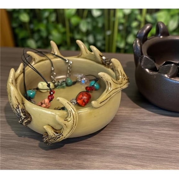 De Leon Collections 14969 Antler Ridge Catch-All Dish 'Cozy Pines Collections'