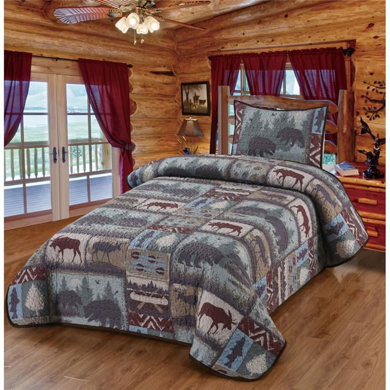 De Leon Collections 62283 Its a Wildlife Patchwork Quilt Quilted