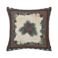 thumbnail image 1 of De Leon Collections 62315 16 x 16 in. Pine Forest Checkered Pinecone Decorative Accent Throw Pillow, Multi Color, 1 of 1