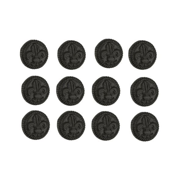 De Leon Collections Brown Cast Iron Fleur De Lis Round Drawer Pulls/ Knobs (Set of 12)