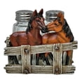 thumbnail image 1 of De Leon Collections 14085 Polyresin Banyard Western Horses Farmhouse Country Ranch Fence Salt and Pepper Shaker Holder Set, 1 of 1