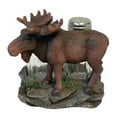 thumbnail image 1 of De Leon Collections 15645 Polyresin Brown Moose Standing in Woodland Forest Nature Themed Salt and Pepper Shaker Holder Set, 1 of 1