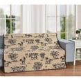thumbnail image 1 of De Leon Collections 63871 Ranchland Horses Tan Rustic Farmhouse 50 x 60 Decorative Plush Microfiber Quilt Throw Blanket, 1 of 1