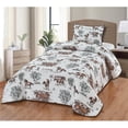 thumbnail image 1 of De Leon Collections 63882 Rustic Trail Horses Western Farmhouse Desert Ranch Themed Decorative Quilt Bedding Set / Size: Twin Quilt, 1 of 1