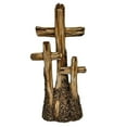 thumbnail image 1 of De Leon Collections 14080 Triple Cross Tree Bark on a Hill Rustic Tabletop Cross, 1 of 1