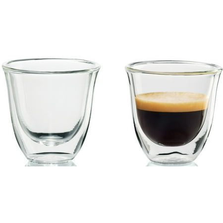De'Longhi - 2-Oz. Espresso Cups (2-Pack) - Glass/Transparent
