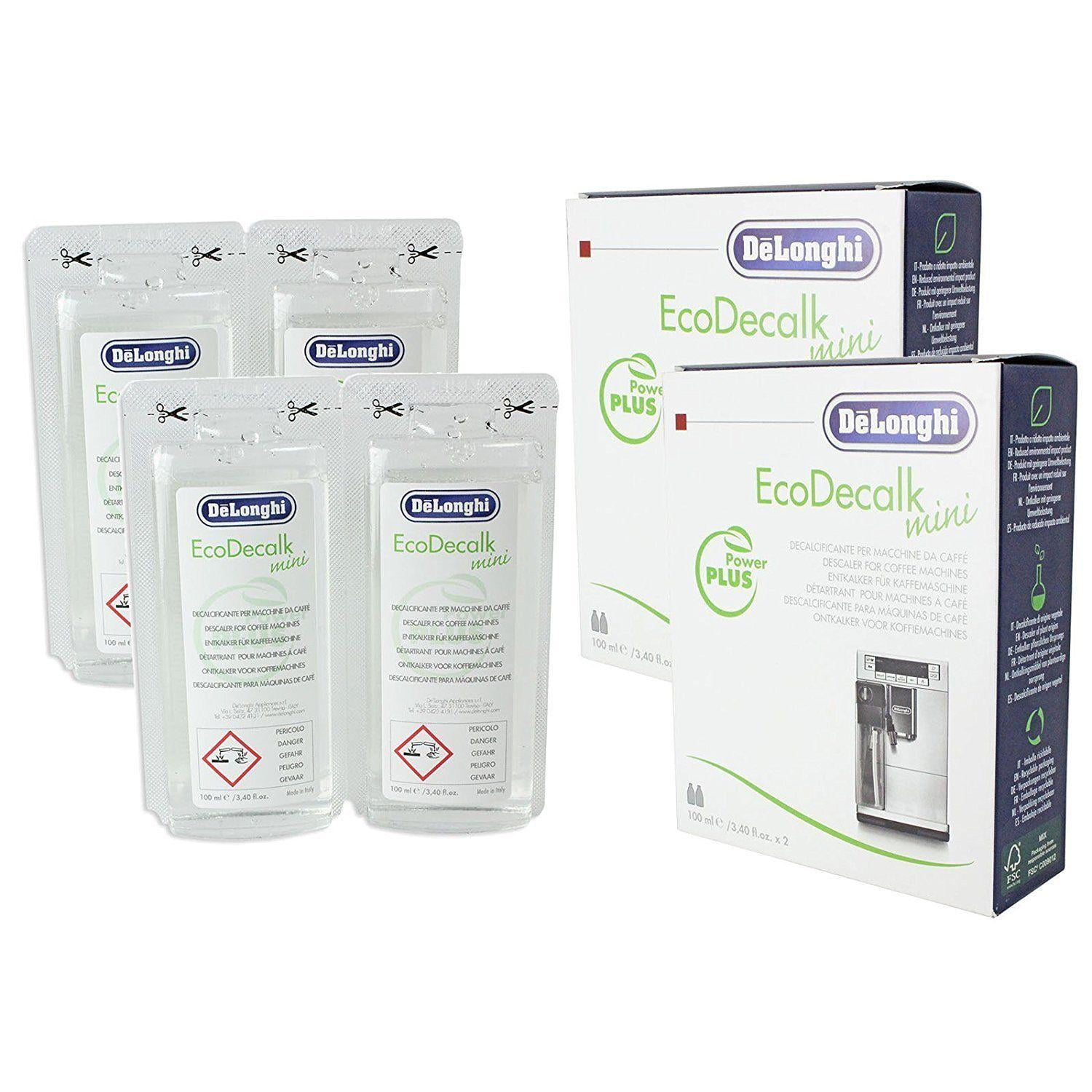 Decalcificante DeLonghi Eco Decalk Mini 6x100ml - Set Con Spazzola Per Macchine Caff&egrave;