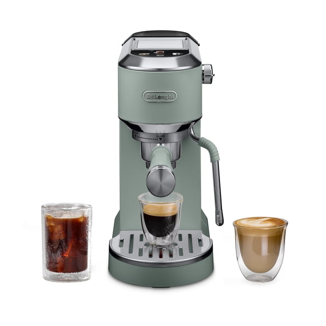 De’Longhi Dedica Duo Compact Espresso Machine with Frother, Pistachio