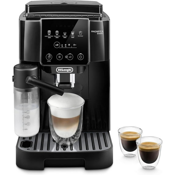 De'Longhi Magnifica Start Automatic Espresso Machine with Auto Milk Frother & Built in Grinder - 5 One-Touch Recipes, Easy-to-Clean, Home Barista Coffee Maker for Lattes, Cappuccino, Iced Coffee