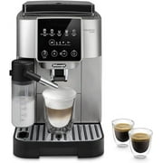 DeLonghi Magnifica ابدأ آلة إسبرسو أوتوماتيكية بالكامل مع فروثر الحليب الأوتوماتيكي - فضي