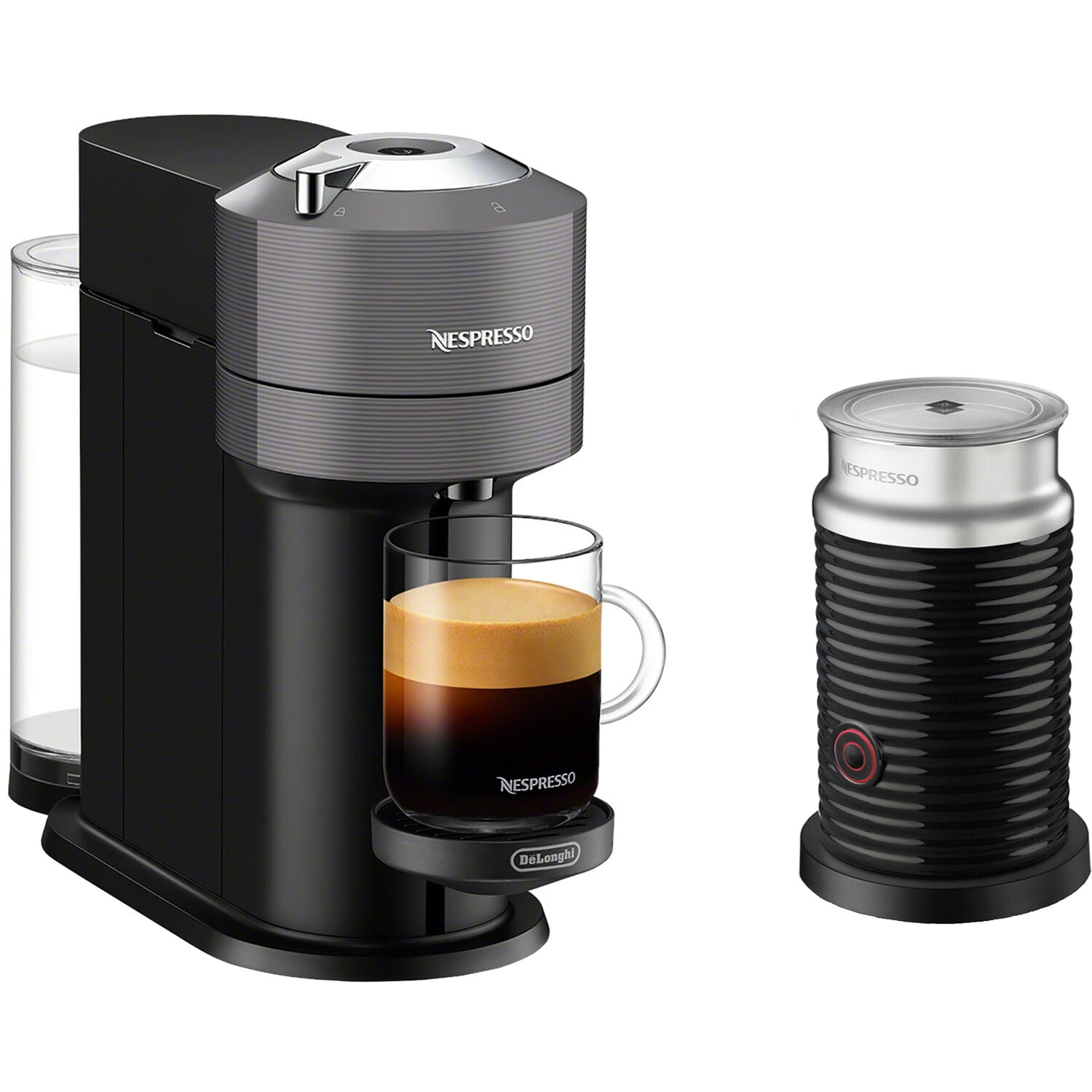 Nespresso - Vertuo Next Premium Black Rose Gold & Aeroccino3 Milk Frother - Color : Black