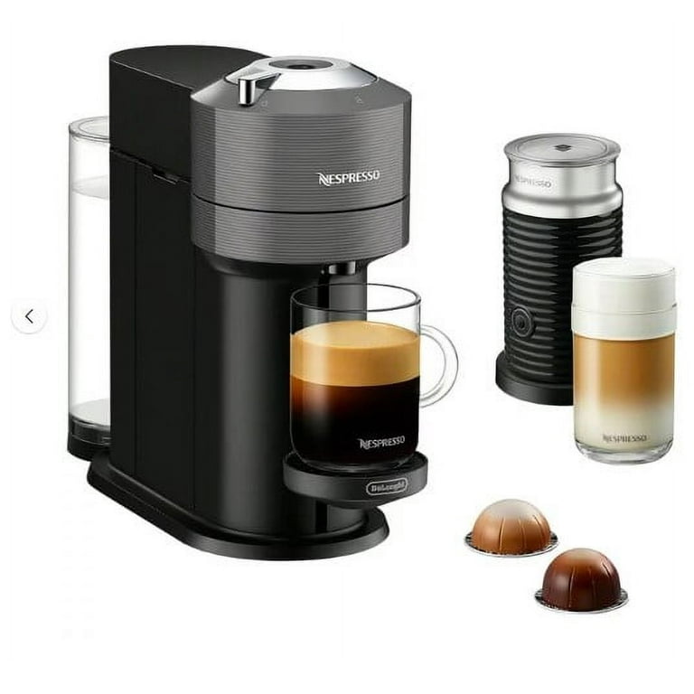 De'Longhi Vertuo Nespresso Next Premium Coffee/Espresso Maker & Aeroccino3  Milk Frother, Gray/Black 