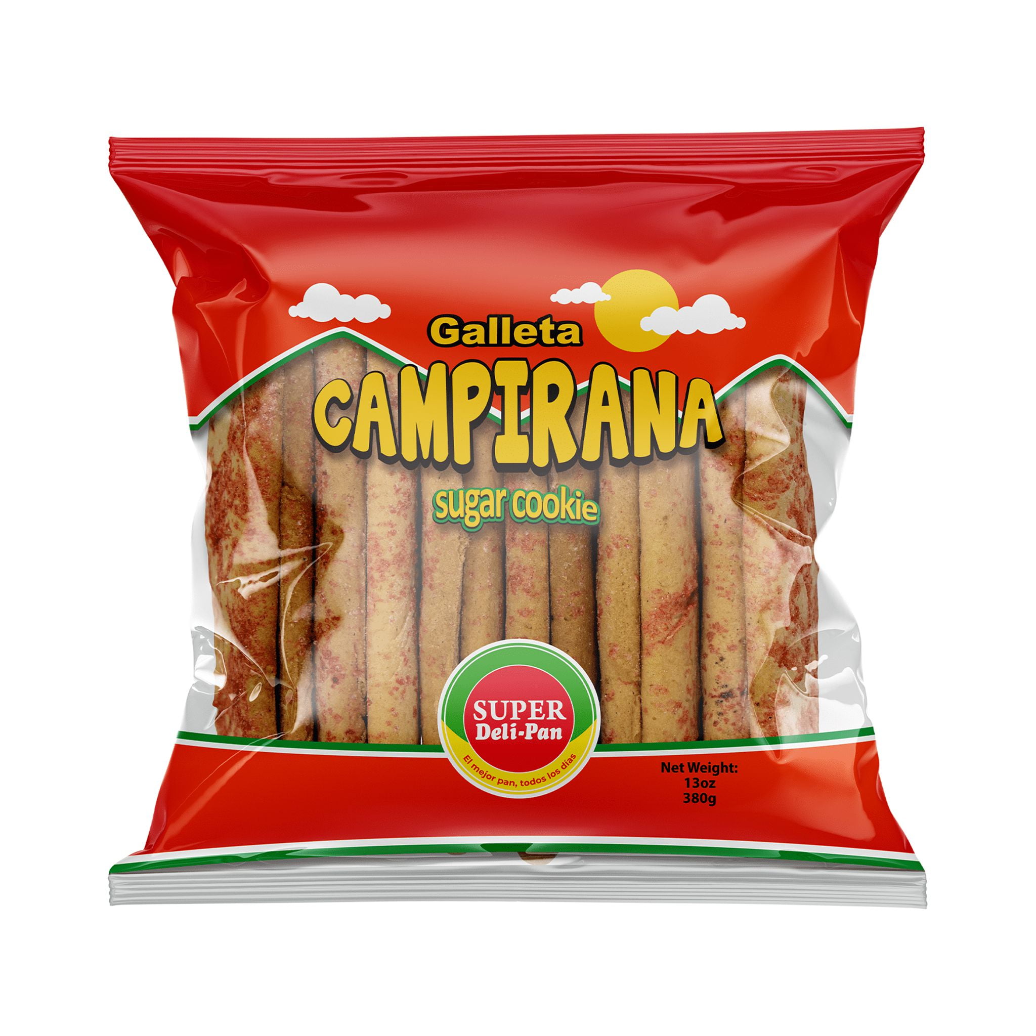 De Mi Pais Galleta Campirana / Super Deli Pan Long Sugar Cookies 12-Pack