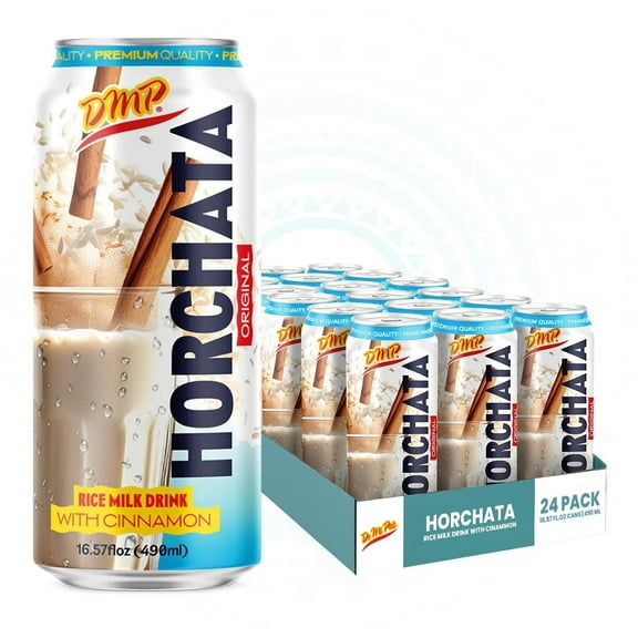 De Mi Pais Horchata Rice Milk Drink with Real Cinnamon, Creamy, Authentic Taste,16.57 Fl Oz, 24-Pack