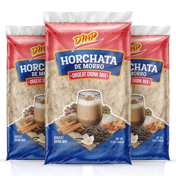 De Mi Pais Horchata de Morro Orgeat Drink Mix - Rich,Creamy Flavor, Refreshing Beverages - Size 12 oz, 3-Pack