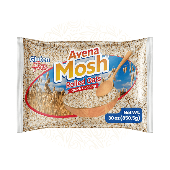 Avena Mosh Rolled Oats, Gluten Free, Non GMO, Perfect for Overnight Oats, Vegan, 30 Oz,1-Pack