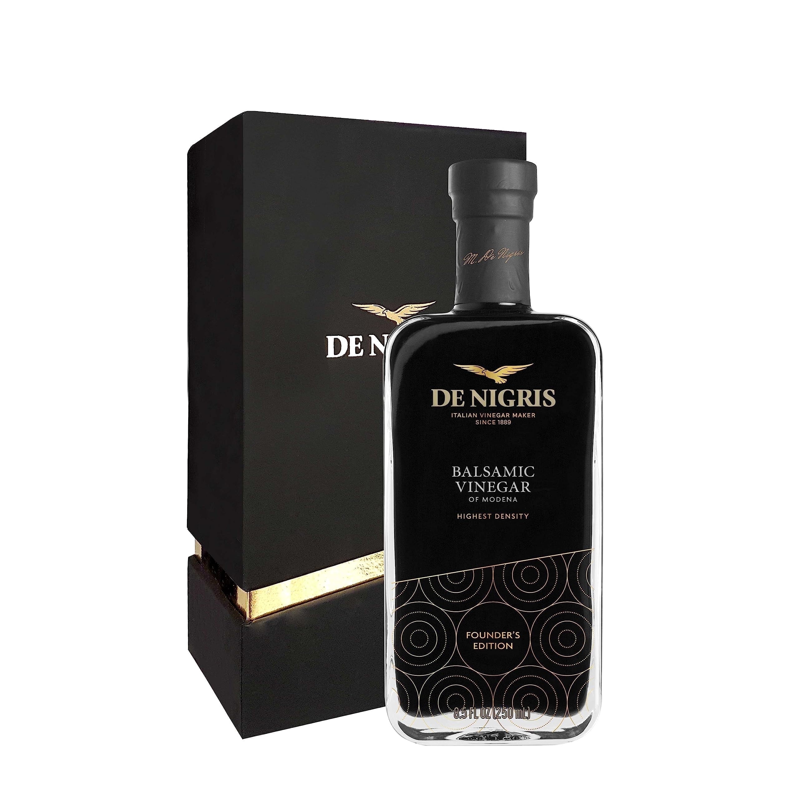 De Nigris vinegar of Modena Founder's Edition with 70% grape must, 8.5 oz (250ml) – rich and intense flavor