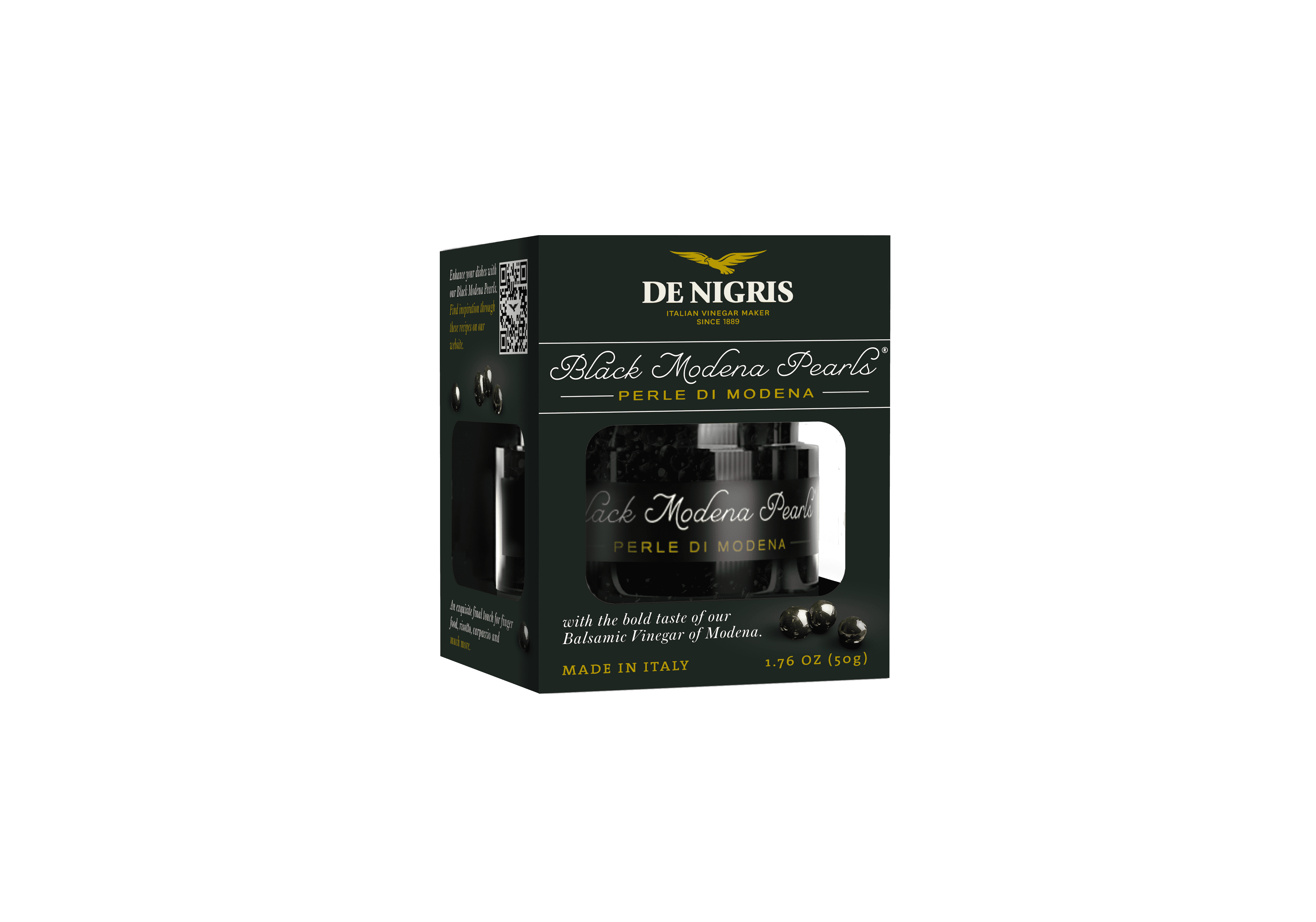 De Nigris, Black Modena Pearls, 1.69 oz, Balsamic Vinegar of