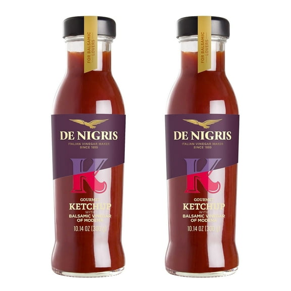 De Nigris Excellence Line Gourmet Italian Ketchup with Balsamic Vinegar of Modena 10.14 oz Pack of 2